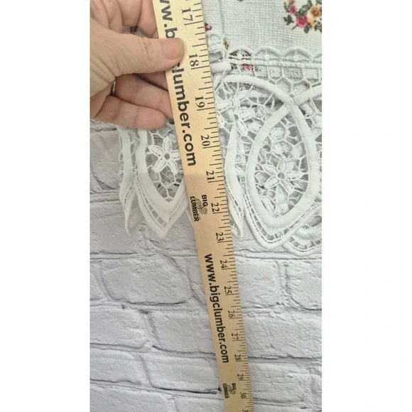 Love J Cottagecore Floral Lace Trim Fairy Peasant Top Medium Romantic Boho - Picture 7 of 11